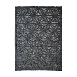 Thedecofactory NEW AGE ART - Tapis étoiles art déco bleu foncé, intérieur/extérieur, 120x170 