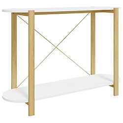 vidaXL Table console Blanc 110x38x75 cm Bois d'ingénierie