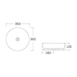 Vente-Unique Vasque à poser ronde en céramique - Vert mat - 36 cm - LENISO II pas cher