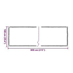 vidaXL Housse de protection plantes avec œillets 1x8 m polyéthylène pas cher