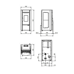 La Nordica Extraflame Poêle à granulés de bois 7kw noir - sabry5.0noir - NORDICA EXTRAFLAME pas cher