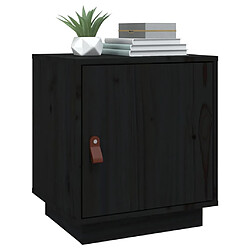 Avis vidaXL Table de chevet Noir 40x34x45 cm Bois de pin massif