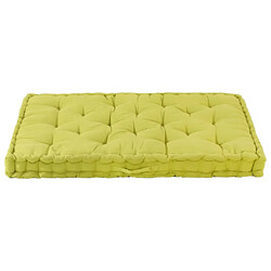 Acheter Decoshop26 coussin de canapé palette 100 % coton 120x80x10 cm vert DEC021820