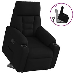 vidaXL Fauteuil inclinable noir tissu