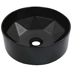 vidaXL Lavabo 36x14 cm Céramique Noir