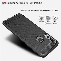 Acheter Wewoo Coque TPU en fibre de carbone à texture brossée pour Huawei Y9 Prime 2019 / P Smart Z rouge