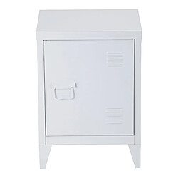 Avis Helloshop26 Table de chevet en acier laminé 57 x 40 x 30 cm blanc mat 03_0008679