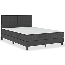 Avis Maison Chic Tête de lit scandinave pour lit adulte,Meuble de chambre touffetée Gris foncé Tissu 140x200 cm -MN88106