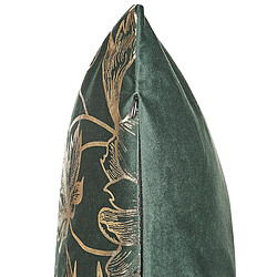 Acheter Beliani Lot de 2 coussins DAFFODIL Velours 45 x 45 cm Floral Vert émeraude