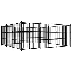 vidaXL Chenil d'extérieur pour chiens 450 x 450 x 185 cm