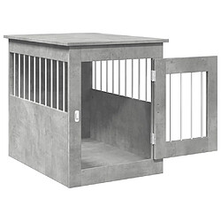 Acheter vidaXL Meuble de cage pour chiens gris béton 55x75x65 cm