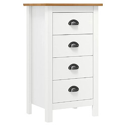 Maison Chic Commode Buffet - Meuble de rangement Hill Blanc 46x35x80 cm Bois de pin solide -GKD23021