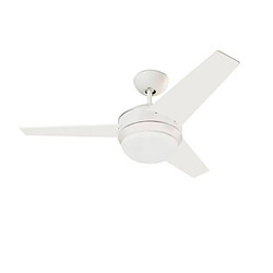 Avis faro Plafonnier ventilateur Windy Verre,acier , blanc,Bois transparent 34 Cm