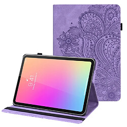 Etui en PU avec support et porte-cartes violet pour votre Apple iPad mini 6 (2021)