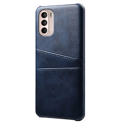 Coque en TPU + PU KSQ avec porte-cartes bleu pour votre Motorola Moto G41/G31