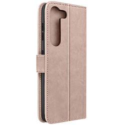 Avizar Étui Mandala Fleur pour Samsung Galaxy S23 Plus avec Portefeuille Rose Gold