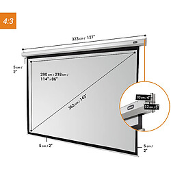 Ecran de projection celexon Economy Motorisé 300 x 225 cm