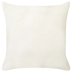 Acheter Beliani Lot de 2 coussins SURMI Fourrure synthétique 45 x 45 cm Unicolore Gaufré Blanc cassé