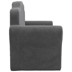 Maison Chic Canapé-lit convertible 2 places, Clic-Clac pour enfants anthracite peluche douce -GKD62592 pas cher