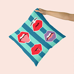 Avis Happy Friday Housse de coussin HappyFriday Aware Lips Multicouleur 50 x 50 cm 2 Pièces