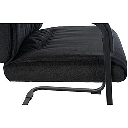 Acheter Decoshop26 Chaise de visiteur XXL sans roulettes confortable et design en tissu noir BUR10699