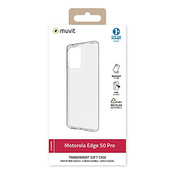 Muvit Coque de Protection pour Motorola Edge 50 Pro Souple Transparent