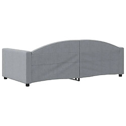 Acheter vidaXL Lit de repos sans matelas gris clair 90x190 cm tissu