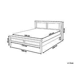 Avis Beliani Lit double en bois bleu marine 180 x 200 cm OLIVET