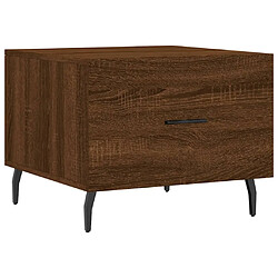 vidaXL Table basse Chêne marron 50x50x40 cm Bois d'ingénierie