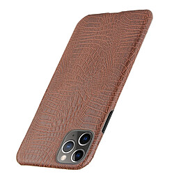 Wewoo Coque Rigide Pour iPhone 11 Pro Crocodile antichoc Texture PC + Etui PU Marron