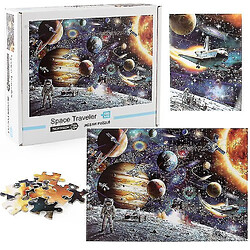 Universal 1000 pièces Puzzle Illustration Compression Puzzle éducatif Jouet, Space Traveler Puzzle