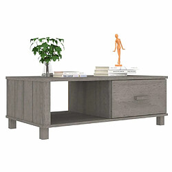 Acheter Maison Chic Table basse,Table Console Table d'appoint, Table pour salon HAMAR Gris clair 100x55x35 cm Bois massif de pin -MN38973