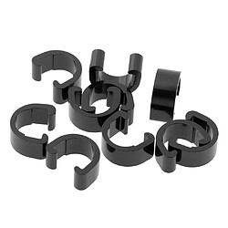 10Pcs Vélo Vélo Câble C-Clips Boucles Gaines Tuyaux Guides Attaches Noir