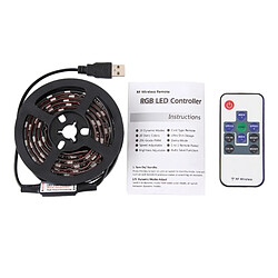 Acheter Wewoo Ruban LED Waterproof Epoxyde noir 12W 60 LEDS SMD 5050 USB TV Conseil RGB époxy lumière de la corde avec 10 touches RF télécommande sans fil, longueur: 1 m, DC 5V