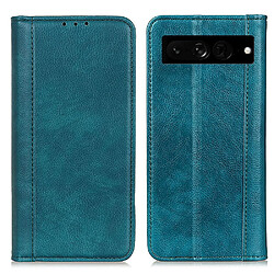 Etui en PU texture litchi, absorption magnétique, vert pour votre Google Pixel 7 Pro