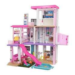 Barbie - Coffret maison de reve Barbie, 3 niveaux, lumieres et sons et + de 75 accessoires - Accessoire Poupee Mannequin - Des 3