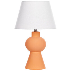 Beliani Lampe à poser en céramique orange FABILOS