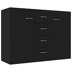 vidaXL Buffet Noir 88x30x65 cm Bois d'ingénierie