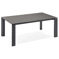 Inside 75 Table extensible 10 couverts GATE 240 cm pieds métal noir plateau céramique pierre