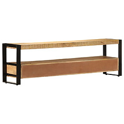 Acheter Maison Chic Meuble TV scandinave - Banc TV pour salon 150x30x45 cm Bois solide de manguier -MN19200