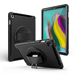 Wewoo Housse Coque Pour Galaxy Tab S5e 10.5 2019 T720 rotation à 360 degrés PC + étui de protection en silicone avec support et dragonne noir