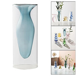 Moderne Bonsaï Fleur Vase Nouveauté Planteur Pot Maison Bureau Chambre Décoration Bleu Clair pas cher