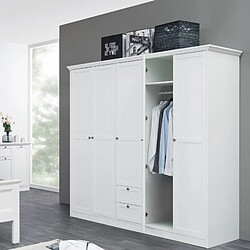 Avis Homestyle4U Armoire blanche avec tiroirs 5 portes