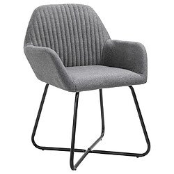 vidaXL Chaises à manger lot de 2 gris foncé tissu