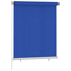 vidaXL Store roulant d'extérieur 120x140 cm Bleu PEHD