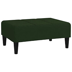 vidaXL Repose-pied Vert foncé 78x56x32 cm Velours