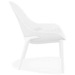 Acheter Alterego Fauteuil lounge de jardin perforé 'SILO' blanc design