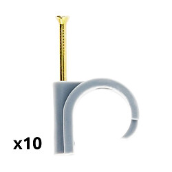 Lot de 20 attaches plastiques Ø20/25mm - gris - Zenitech