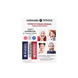 Nailmatic Tattoopen Kit supporter - Maquillage Bleu blanc rouge