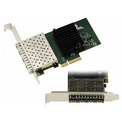 Kalea-Informatique Carte PCIe SFP 4 Ports Fibre LC - CHIPSET Intel I350AM4. Quad Gigabit Ethernet